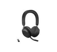 Micro-casque - JABRA - Evolve2 75 - Bluetooth sans fil et filaire - Suppresseur de bruit actif - USB-A