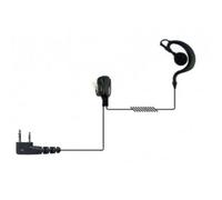Micro-casque Kenwood 2 broches Tour d'oreille avec micro "PTT" et clip, câble renforcé.