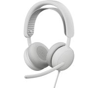 Logitech Casque anti-bruit Zone Wired 2 – ANC hybride adaptative, USB-C + adaptateur USB-A – Blanc