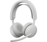 Logitech Zone Wireless 2 ES - Casque sans Fil Anti-Bruit avec ANC Hybride adaptative, Bluetooth, Blanc cassé