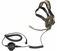 Midland Casque Bow-M Evo 2 Pins Kenwood – Micro amovible, PTT tactique, écouteur double