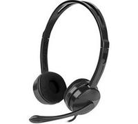 Natec Micro-casque Canary Go avec fil jack, arceau – Noir