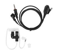 Micro-casque PTT pour radios Motorola avec oreillette à tube acoustique, câble PU robuste et structure à double fil. Son clair et puissant même