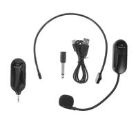 Micro-casque sans Fil 2,4G Noir pour Enseignants et présentateurs | Capture Omnidirectionnelle, Charge Pendant L’Usage, Plastique et Métal, pour Ateliers, Cours Extérieurs