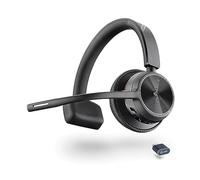 Micro-casque sans fil Poly Voyager 4310 UC - Micro-casque Bluetooth monaural avec perche de microphone antibruit - Connexion à un PC/Mac/Téléphone portable via Bluetooth - Fonctionne avec Teams, Zoom