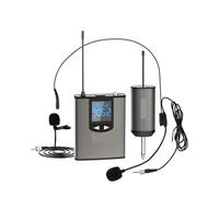 Micro Casque Sans Fil Portable Système Micro Lavalier 80m Enseignement Discours Entretien Vlog Enregistrement En Direct For PC(1)