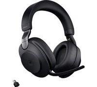 Micro-casque supra-auriculaire Bluetooth filaire Jabra Evolve2 85 MS noir Suppression du bruit du microphone volume réglable