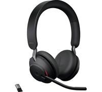 Micro-casque supra-auriculaire Jabra Evolve2 65 MS téléphone Bluetooth Stereo noir volume réglable, affichage de la charge de la