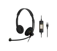 Micro-casque sur-oreille SENNHEISER Culture SC 60 USB ML - Filaire - Noir avec des reflets orange