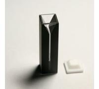 Micro cellule à circulation de quartz, trajet lumineux de 10 mm, volume de 0,4 ml, dessus ouvert avec couvercle, largeur de fente de 1 mm, 2 fenêtres transparentes, 1 pièce