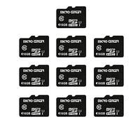 Micro Center Lot de 10 cartes mémoire flash micro SDHC classe 10 avec adaptateur pour appareils mobiles, téléphone, tablette, stockage par drone et enregistrement vidéo Full HD 80 Mo/s UHS-I, C10, U1