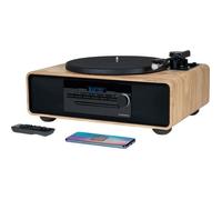 Micro-chaîne Bluetooth avec platine - THOMSON - Noir/Bois - Radio FM/CD/MP3/USB, 60W, Tourne-disques, Égaliseur, Alim. 230V