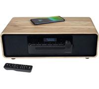 Micro-chaîne Bluetooth - THOMSON - Bois/Noir - Radio FM/DAB+/CD/MP3/USB/Induction, 60W, Affichage LCD, Télécommande, Alim. 230V