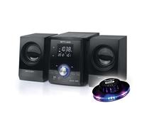 MICRO CHAINE CD BLUETOOTH M-38-BT - 2 x 10W - CD, CD-R/RW, MP3 - Radio FM - Bluetooth - Port USB - Lumière OVNI inclus