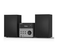 Micro Chaîne Hi-FI Stéréo Système compacte - avec Lecteur CD, Bluetooth, Radio FM, USB, AUX-in, écran LED et Grand Bouton, télécommande (EU-128BT)