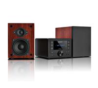 Micro Chaine HiFi avec Lecteur CD - Système Stéréo Bluetooth 40W, Radio FM, USB MP3, Entrée AUX, Enceintes Bibliothèque - Mini Chaine HiFi CD USB Bluetooth Compacte