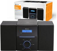 Micro Chaine HiFi stéréo compacte - Radio FM - Lecteur CD - AUX - Fonction Horloge et Réveil - MCA240 - Noir