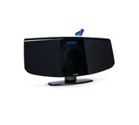 Micro-chaîne MIC400BT Bluetooth 5.3 Radio FM 30W Réveil Vintage Noir CD USB AUX Télécommande + clé USB 32 gigas inclus