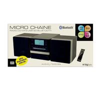 Micro Chaine Noire et Grise +2 Hauts parleurs Radio CD MP3 USB SD