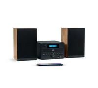 micro-chaîne bluetooth - thomson - bois/noir - radio fm/cd/mp3/usb, 20w rms, tuner fm rds, prise casque, télécommande, alim. …