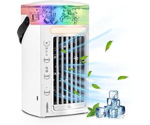Micro Climatiseur, Ultra Silencieux Ventilateur Brumisateur Portable - CréEz Votre Zone De Refroidissement Personnelle Mini Air Conditioner, Pour La Maison, Le Bureau, La Chambre, La Cuisine, Le Yoga