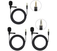 Micro Cravate, 3.5mm Audio Jack Enregistrement Omnidirectionnel Microphone Condensateur avec Clip, Mini Micro Lavalier Lapel pour Téléphone, Lav Mic Professionnel pour Youtube, Interview, Vlog