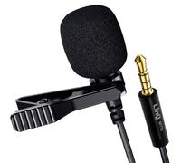 Micro-cravate Jack 3.5mm avec Réduction de bruit Clip Rotatif 1.5m LinQ Noir