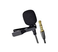 Micro-cravate Jack 3.5mm Enregistrement Audio avec Réduction de bruit - Noir
