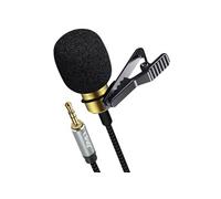 Micro Cravate Jack 3.5mm Son Omnidirectionnel Pince Rotative Câble 2m LinQ Noir
