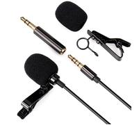 Micro Cravate Lavalier Filaire - Daffodil MCP100 - Microphone Jack 3.5 TRS TRRS Compatible Telephone Android & iPhone, PC & Mac