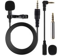 Micro Cravate pour Téléphone, 3.5mm Audio Jack Omnidirectionnel Microphone Condensateur Tie Clip on pour Youtube / Interview