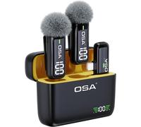 Micro Cravate pour téléphone avec étui de Chargement et émetteur Affichage numérique ¿ Lot de 2, pour téléphone de Type C, Enregistrement, Enregistrement vidéo Professionnel(USB C)