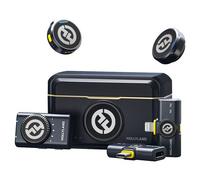 Micro cravate san fil - Hollyland - Lark M2 combo, pour DSLR Caméra iPhone PC, Annulation bruit, échantillon 48KHz-24bit, Noir