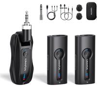 Micro Cravate sans Fil 2.4G, Microphone Lavalier sans Fil pour 2 Personnes, Compact et Portable pour l'enseignement en Classe, Réunion, Entretien, Discours, Séminaire G70-1(2TX+1RX)