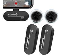 Micro Cravate Sans Fil, 2Tx&1Rx 2.4Ghz¿Lightning¿ Wireless Lavalier Microphone Simple Pression Sourdine Réduction Du Bruit Intelligente Pour Interview Tiktok,Mic-Cravate-Sans-Fil-Iphone