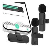 Avizar Micro cravate sans fil avec récepteur USB C pour smartphone Noir