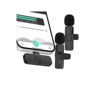 Micro cravate sans fil avec Récepteur USB C pour Smartphone Noir