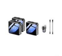 Micro cravate sans fil avec réduction du bruit de 6 à 8 heures pour batterie - Microphe Lavalier sans fil pour diffusion en direct en extérieur (1 à 2)