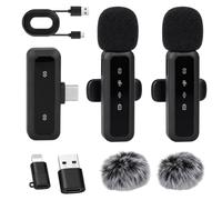 Micro Cravate sans Fil - Plug & Play, Réduction Bruit, pour iPhone/Android | Micro cravate sans fil auto-appairage, 7h d'autonomie. Plug & Play pour iPhone, Android, USB-C pour vlog, TikTok, YouTube