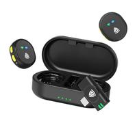 Micro Cravate Sans Fil pour iPhone Android, Mini Lapel Mic Microphone à Réduction de Bruit et Fonction Muet, 48 kHz/24 Bits Audio Hi-Fi, Transmission 200m, Batterie 48h, pour Interview Enregistrement