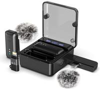 Micro Cravate Sans Fil Pour Iphone/Android, Transmission Longue Distance 82Ft Avec Écran Digital, Étui De Chargement, Micro Telephone Portable Plug And Play Pour L'Enregistrement Vidéo/Tiktok