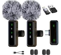 Micro Cravate Sans Fil Pour Iphone,Ipad, Android,Caméra, Ordinateur, Portable, Mini Microphone Avec Réduction Du Bruit, Appairage Automatique,Pour Vlogging,Enregistrement Vidé, Vlog