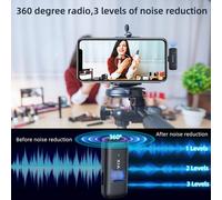 Micro Cravate Sans Fil Pour Iphone,Microphone À Pince À Réduction De Bruit Pour Un Enregistrement Audio Clair Pour Les Vlogs,Youtube,Interviews