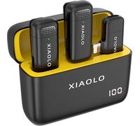 Micro Cravate sans Fil pour iphone Téléphones,Microphone à Pince à réduction de Bruit pour Un Enregistrement Audio Clair pour Les Vlogs,interviews (iOS Port, Yellow)