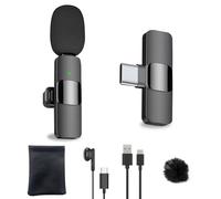Micro Cravate sans Fil pour Smartphone USB C, Mini Micro Android Telephone Portable, Wireless Lavalier Microphone pour Vlogging, Vidéo, Podcast, Interview, TikTok ,Enregistrement Youtube - 1 Mic