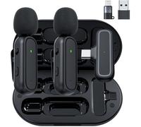 Micro Cravate sans Fil PQV pour iPhone/Android/USB-C avec Étui de Charge - Idéal pour Vlog, TikTok, YouTube, Interviews