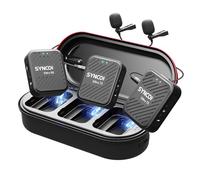 Micro Cravate sans Fil SYNCO G1(A2) Pro, Double Ensemble de Micro-Cravates,150m de Portée, 8h d'Autonomie, pour Vidéos en Ligne, Interviews, Vlogs, Caméras, Smartphones et Tablettes.