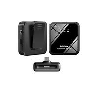 Remax Micro-cravate sans fil USB-C – Réduction de bruit, Portée 20 m, Autonomie 10 h – Noir