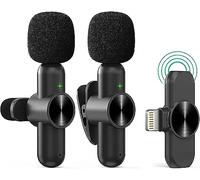 Micro Cravate sans Fils, Mini Micro sans Fil pour iOS, Wireless Lavalier Microphone pour Enregistrement,Diffusion en Direct,Youtube,TikTok