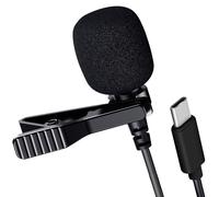 Micro-cravate USB-C avec Réduction de bruit Clip Rotatif 1.5m LinQ Noir